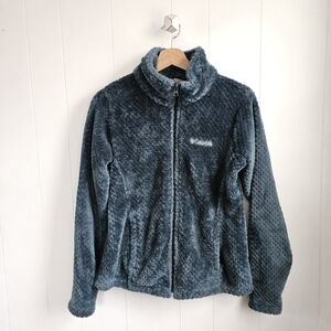 COLUMBIA Teal Fireside Sherpa Fleece Jacket